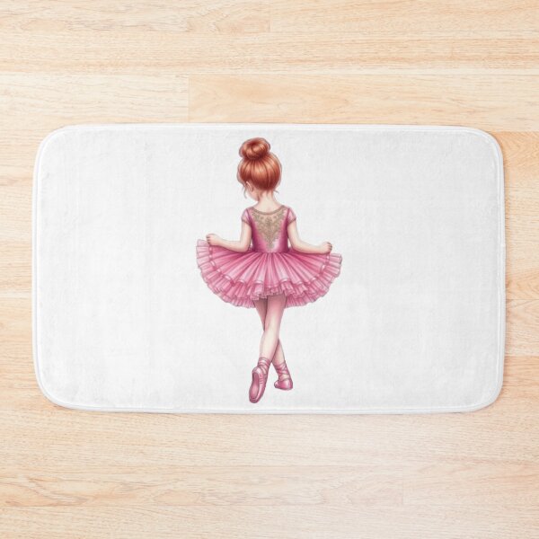 Item preview, Elegant Ballerina in Pink Tutu - Red Hair Ballet Dancer Back View Art designed and sold by dcohea.
