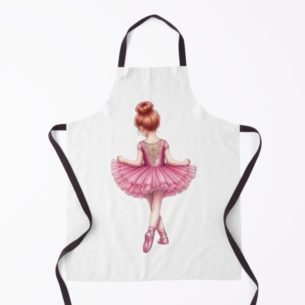 Item preview, Elegant Ballerina in Pink Tutu - Red Hair Ballet Dancer Back View Art designed and sold by dcohea.