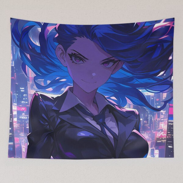 Item preview, Ursula Callistis Little Witch Academia Neon City Night Blue Hair designed and sold by SuperTeamCanada.