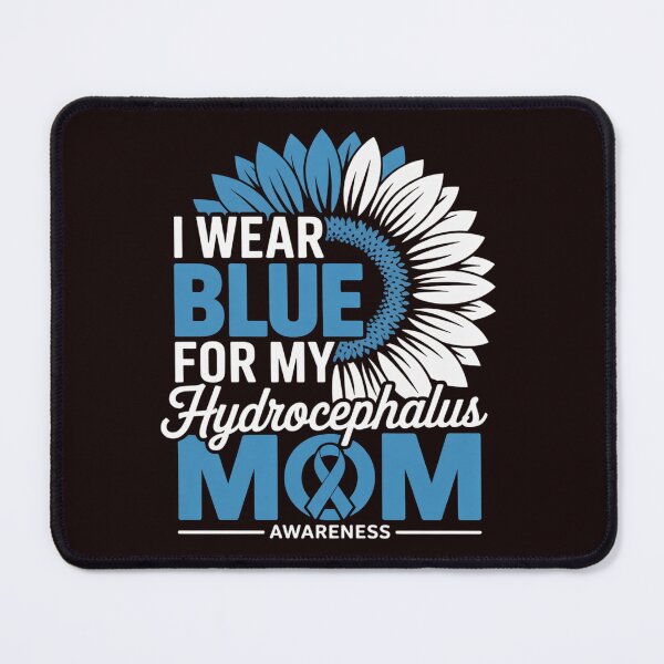 Item preview, I Wear Blue For My MOM Hydrocephalus Awareness Ribbon Sunflower designed and sold by grounabslaninal.