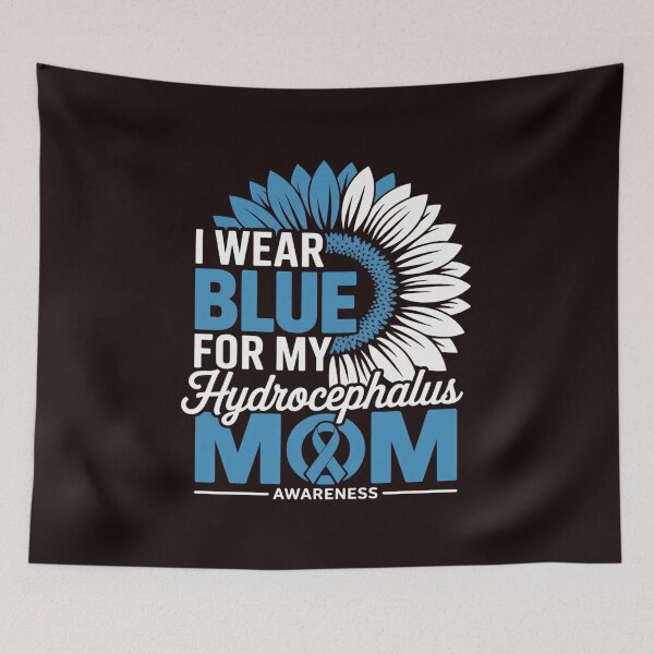 Item preview, I Wear Blue For My MOM Hydrocephalus Awareness Ribbon Sunflower designed and sold by grounabslaninal.