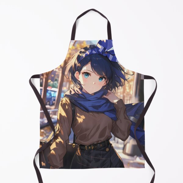 Item preview, Ruka Sarashina Rent A Girlfriend Autumn Street Scarf Blue Bow designed and sold by SuperTeamCanada.