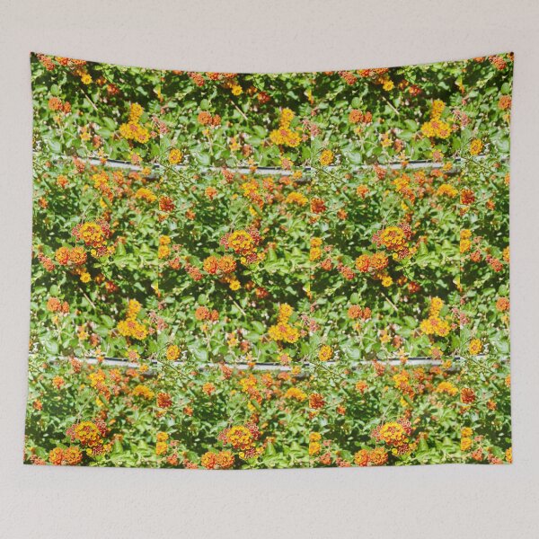 Item preview, Lantanas Flowers Orange & Yellow Stickers Prints Posters Wall Art Magnet Home Coffee Cup Decoration TShirt Stationary Notebook Magnet Hat Kitchen Work School Office Redbubble Shop designed and sold by Saritas Boutique Shop.