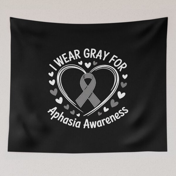 Item preview, I Wear Gray For Aphasia Awareness Grey Ribbon designed and sold by grounabslaninal.