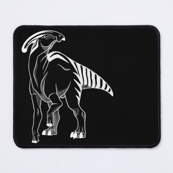 Item preview, Parasaurolophus Dinosaur Illustration (white) designed and sold by StagWingStudios.