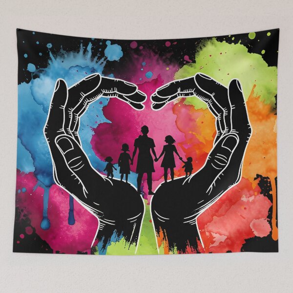 Item preview, Together Day of Families Watercolor Art designed and sold by Ekracreatives.