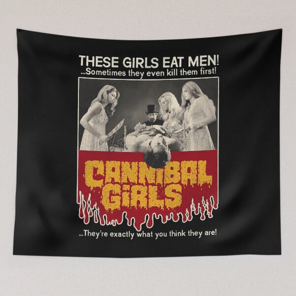 Item preview, Cannibal Girls Eat Men  Retro 70S Cult Horror Movie designed and sold by JQKERdesigns.