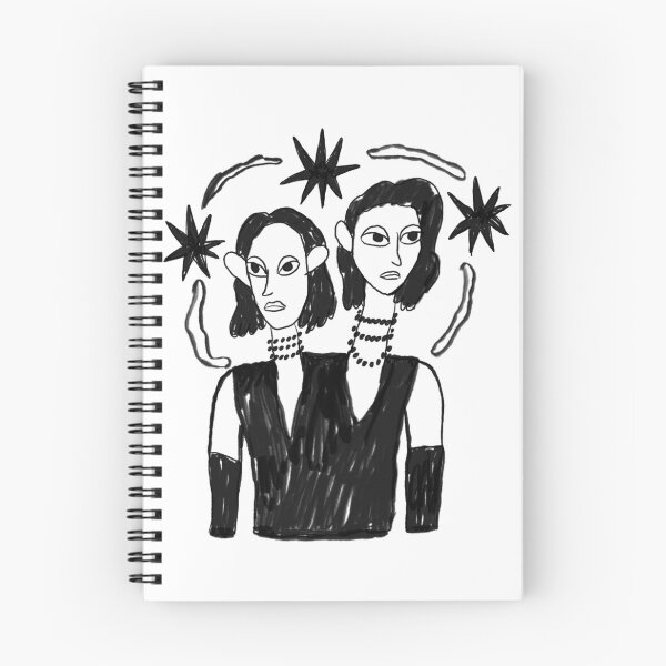 Item preview, Dark Ink Girls with Stars — Line Art Portrait designed and sold by AnnaVikhrArt.