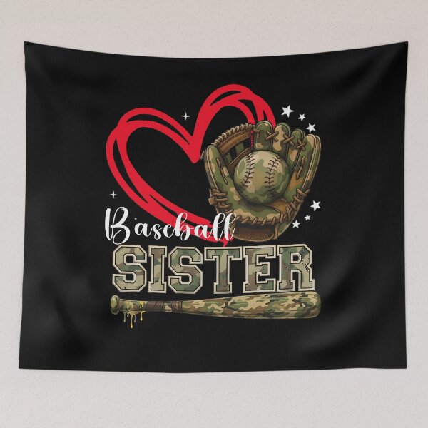 Item preview, Camo Baseball Sister Game Day designed and sold by KIROSALS.
