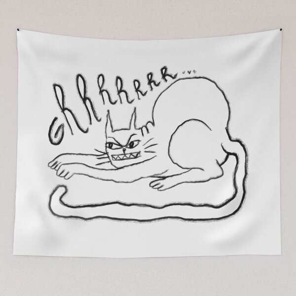Item preview, Ghhhhh Angry Cat Meme Art designed and sold by AnnaVikhrArt.