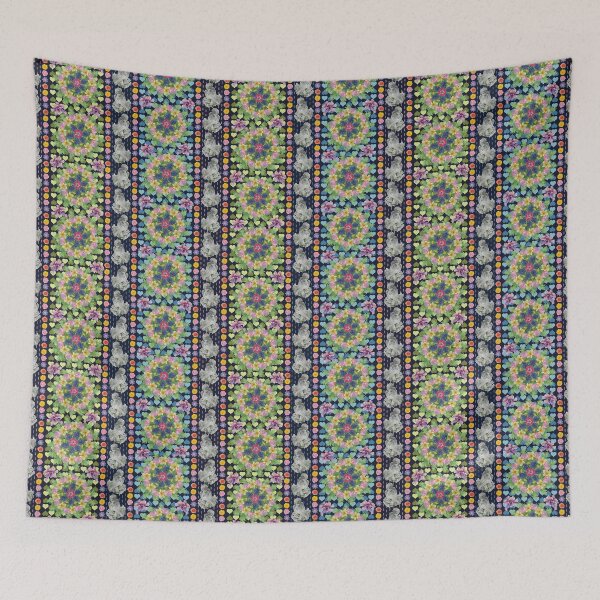 Item preview, Spring Flower Radials & Angels Stripe on Dark designed and sold by Digitalmyth's Designs.