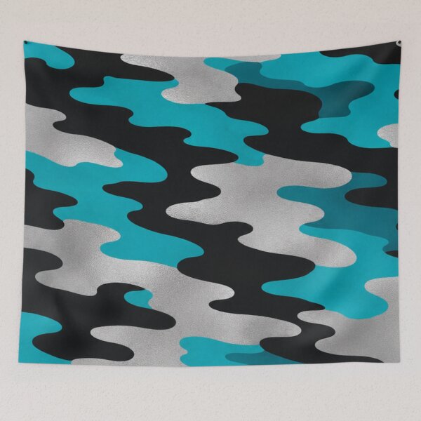 Item preview, Black, Turquoise & Silver Camo designed and sold by DesignsByPrnces.