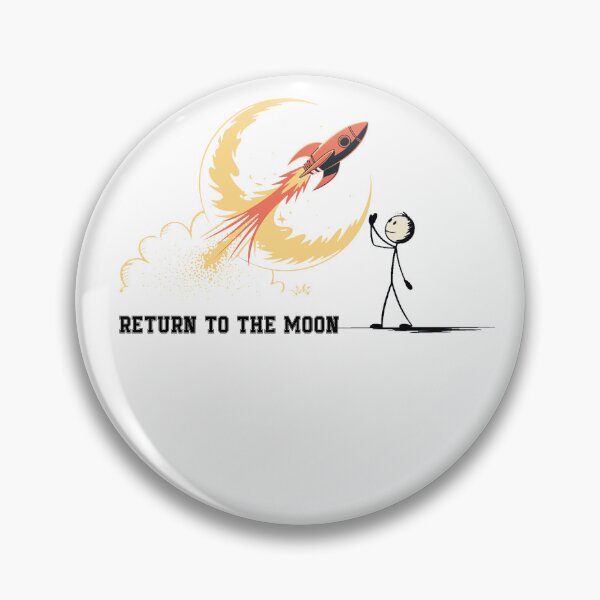 Item preview, Back To The Moon Rocket Launch Retro Space designed and sold by QuiteOrbit.