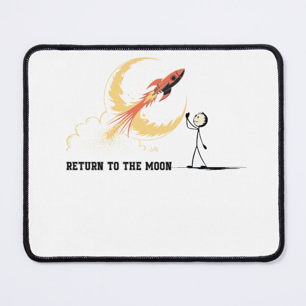 Item preview, Back To The Moon Rocket Launch Retro Space designed and sold by QuiteOrbit.