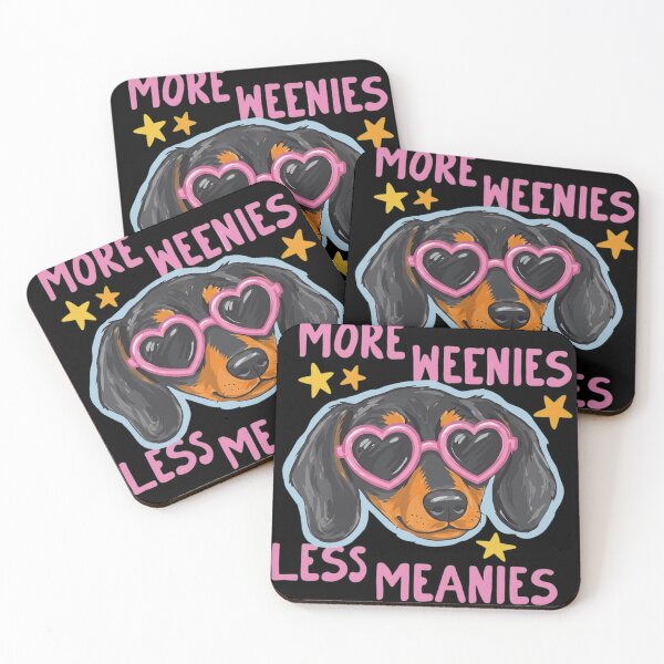 Item preview, More Weenies Less Meanies Funny Dachshund Heart Sunglasses Dog Lover designed and sold by haitrieuic96.