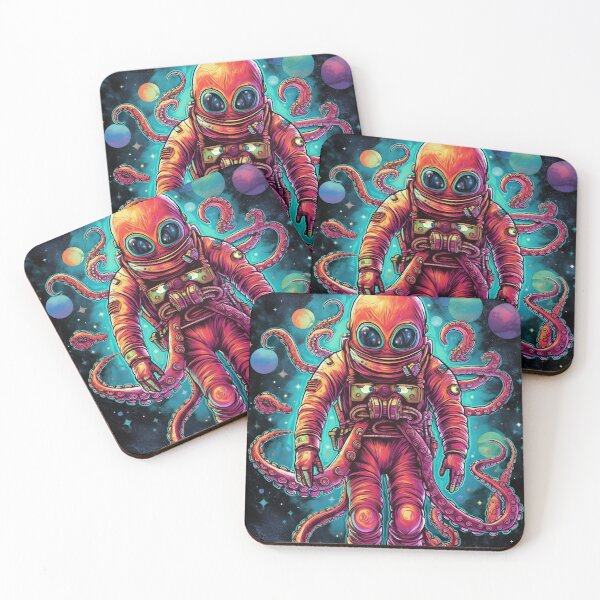Item preview, Astronaut Octopus | Colorful Cosmic Explorer designed and sold by Hipatye26.
