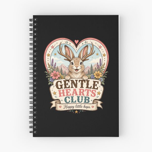 Aperçu de l'œuvre Club des Cœurs Doux Jackalope Petits Sauts Joyeux créée et vendue par HappyStimsCo.