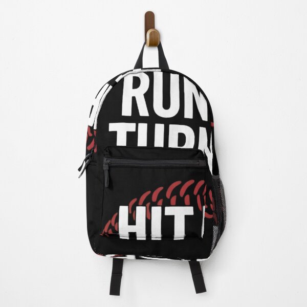 Item preview, Hit Hard Run Fast Turn Left Baseball Softball Player Quote designed and sold by haitrieuic96.