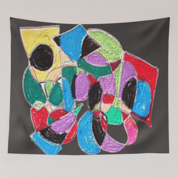 Item preview, Abstract Collision HSL Alpha colorful geometric abstract design designed and sold by SmashingDeals.