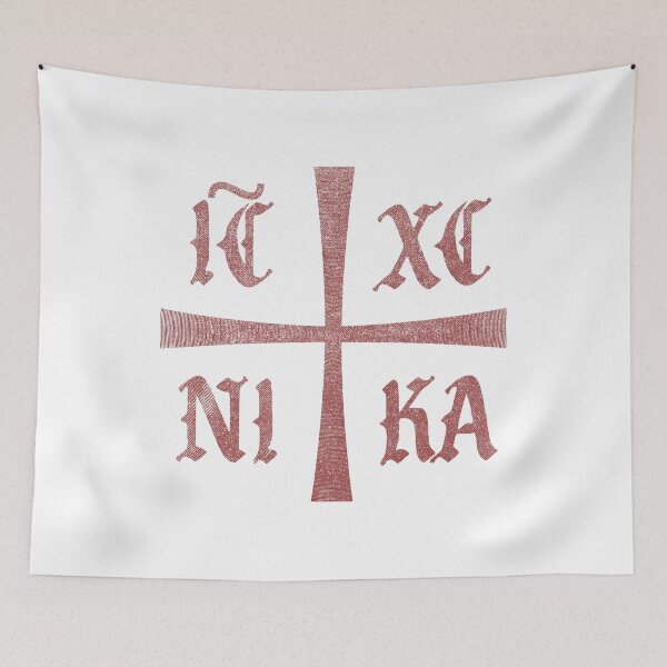 Item preview, ICXC NIKA Orthodox Christian Cross Ancient Christianity Red designed and sold by LIBERTYMODE.