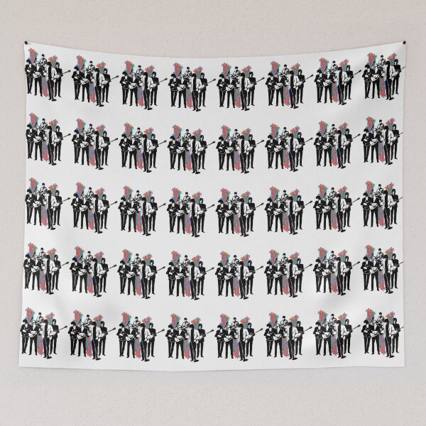 Item preview, Retro Rock Band Psychedelic Silhouette Art designed and sold by Sunnay1989.