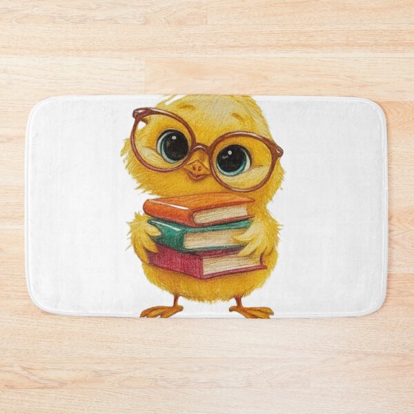 Item preview, Reading Chick with Glasses Poster - Kawaii Academic Style designed and sold by AnyeloDesign.