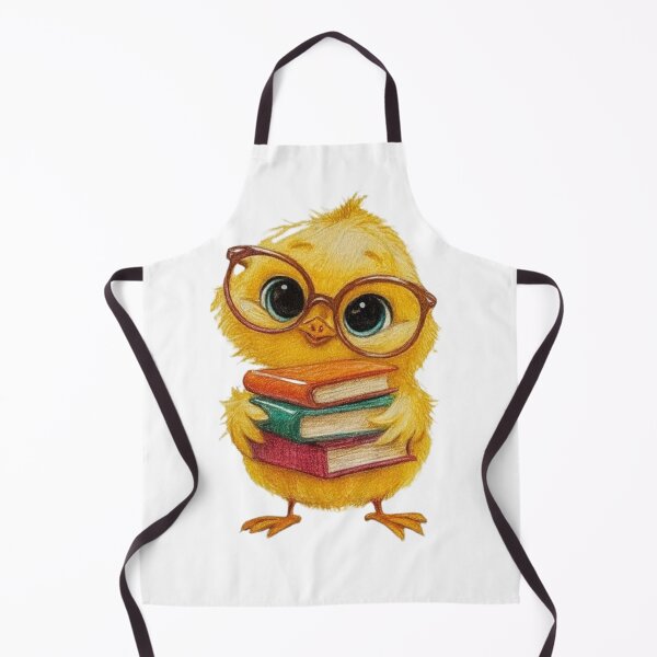 Item preview, Reading Chick with Glasses Poster - Kawaii Academic Style designed and sold by AnyeloDesign.