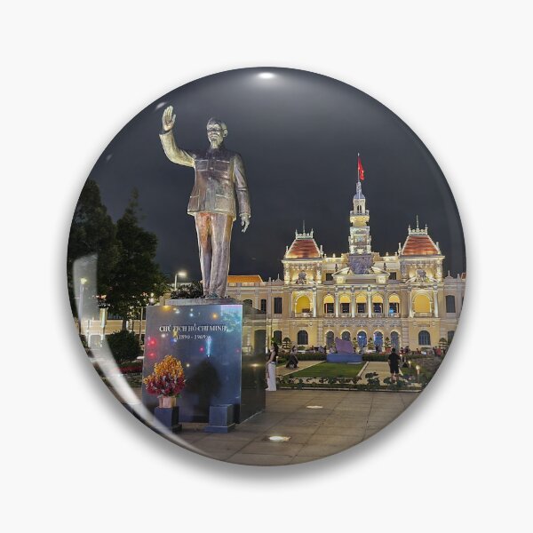 Item preview, Ho Chi Minh Statue at Night - Nguyen Hue Walking Street | Saigon City, Vietnam Lights Art designed and sold by Ross.A.Campbell.