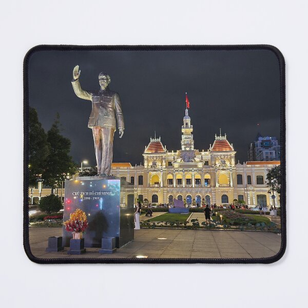 Item preview, Ho Chi Minh Statue at Night - Nguyen Hue Walking Street | Saigon City, Vietnam Lights Art designed and sold by Ross.A.Campbell.