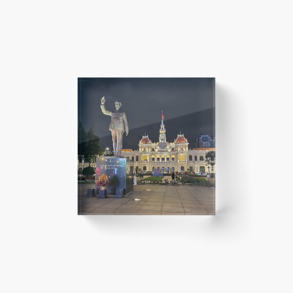 Item preview, Ho Chi Minh Statue at Night - Nguyen Hue Walking Street | Saigon City, Vietnam Lights Art designed and sold by Ross.A.Campbell.