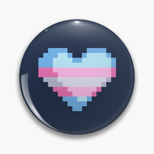 Artikelvorschau, Pixel Trans Flag Heart entworfen und verkauft von rafagars.