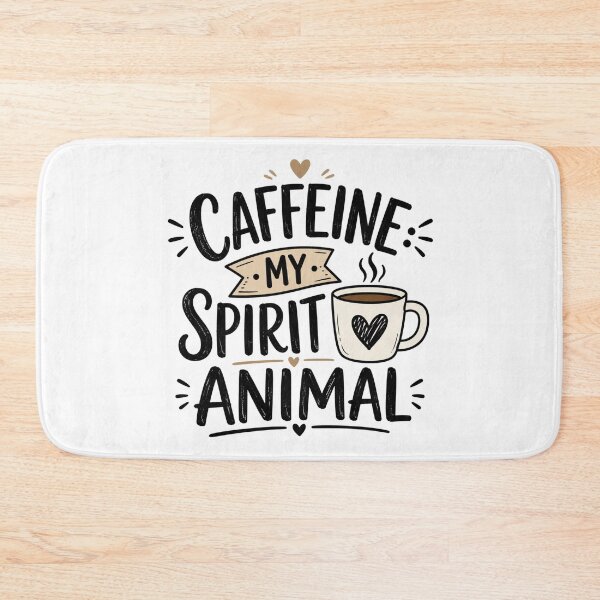 Item preview, Caffeine My Spirit Animal – Funny Coffee Quote Typography designed and sold by TommyArt94.