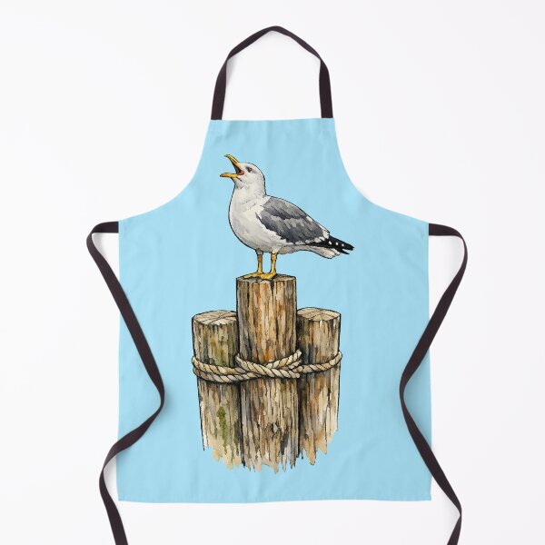 Item preview, Summer Seagull Sits On A Seaside Piling designed and sold by Lion and Lamb Design.