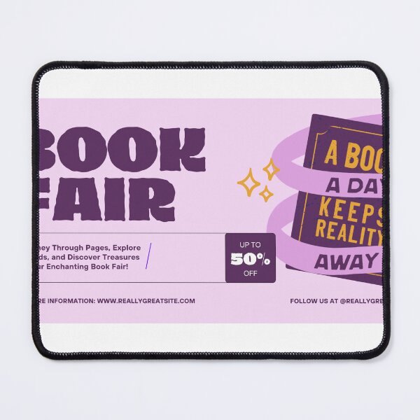 Item preview, Retro Lavender Book Fair Quote Art designed and sold by Ramoshop10.