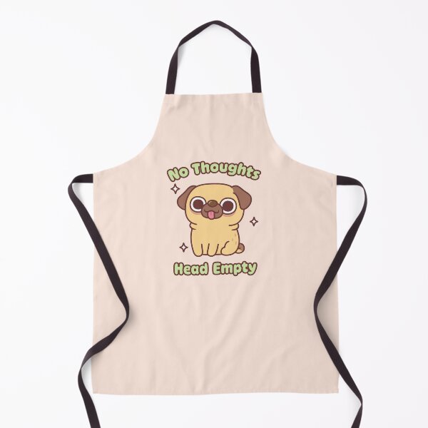 Item preview, Cute Funny Pug No Thoughts Head Empty Meme designed and sold by rustydoodle.
