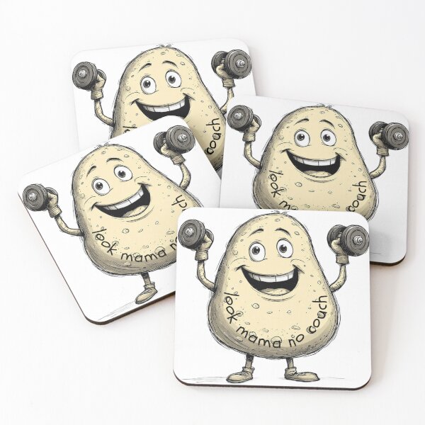 Item preview, Look Mama No Coach - Funny Weightlifting Couch Potato Gym Art designed and sold by dcohea.
