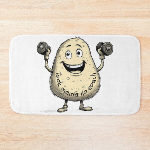 Item preview, Look Mama No Coach - Funny Weightlifting Couch Potato Gym Art designed and sold by dcohea.