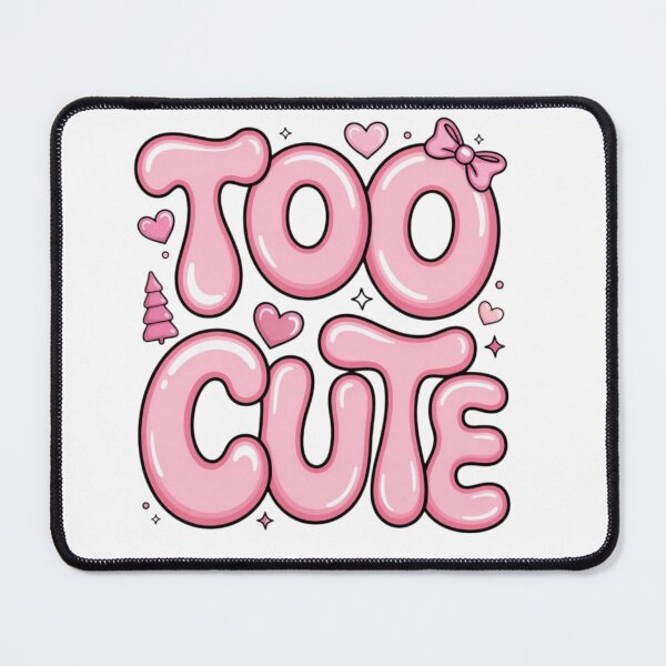 Item preview, Too Cute Pink Bubble Letter Aesthetic Design | Kawaii Y2K Girly Typography designed and sold by Pinpondesigns.