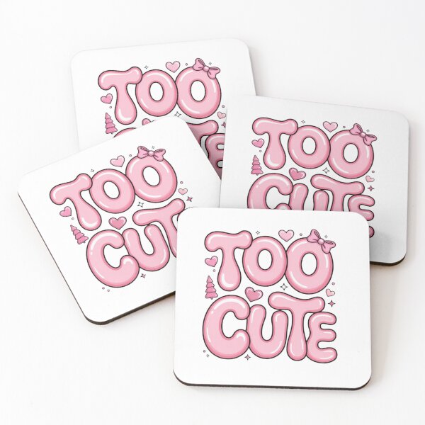 Item preview, Too Cute Pink Bubble Letter Aesthetic Design | Kawaii Y2K Girly Typography designed and sold by Pinpondesigns.