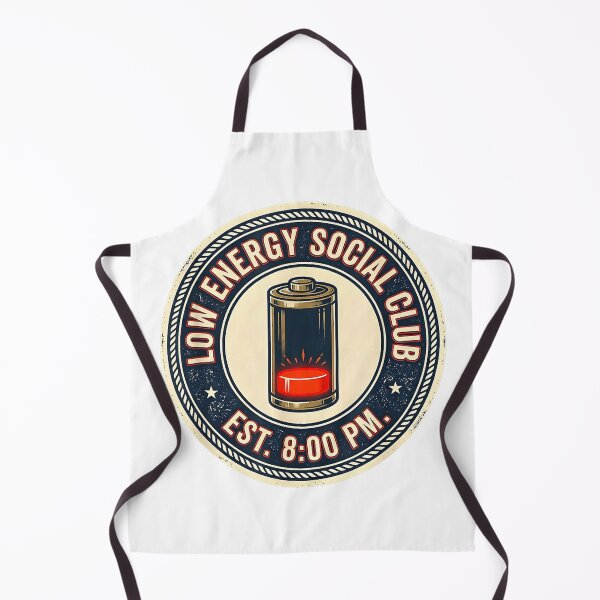 Item preview, Low Energy Social Club Funny Battery Empty Humor T-Shirt designed and sold by RKdrawings.