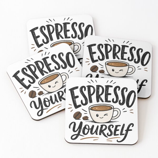 Item preview, Espresso Yourself – Funny Coffee Pun Typography Design designed and sold by TommyArt94.