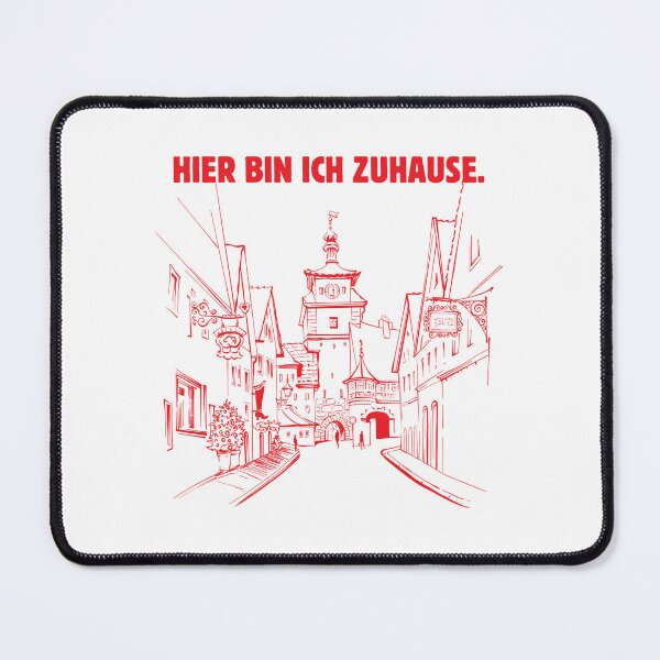 Item preview, Hier Bin Ich Zuhause Germany Old Town Red Line Art designed and sold by AVNGR-Design.