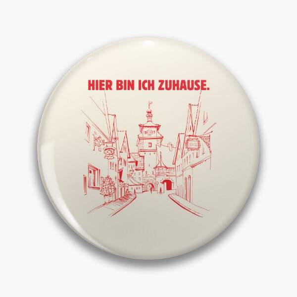 Item preview, Hier Bin Ich Zuhause Germany Old Town Red Line Art designed and sold by AVNGR-Design.