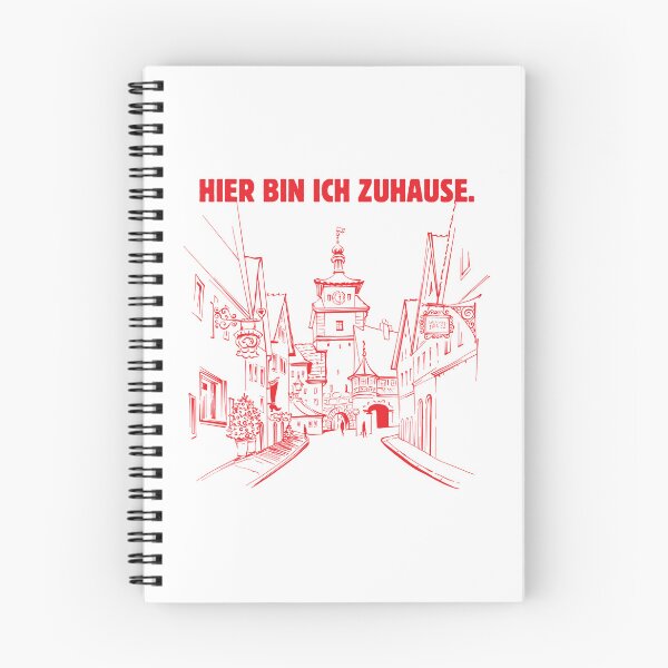 Item preview, Hier Bin Ich Zuhause Germany Old Town Red Line Art designed and sold by AVNGR-Design.