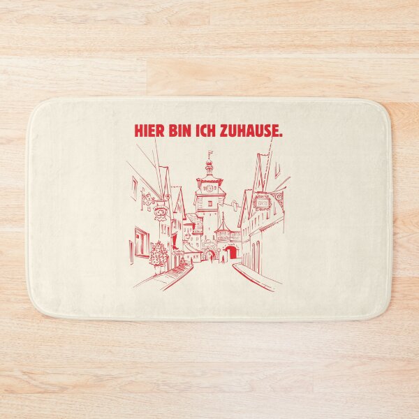 Item preview, Hier Bin Ich Zuhause Germany Old Town Red Line Art designed and sold by AVNGR-Design.