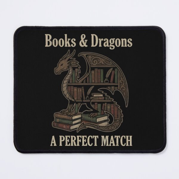 Item preview, Books and Dragons A Perfect Match Romantasy Dragon Lover designed and sold by auxincaftan0o.