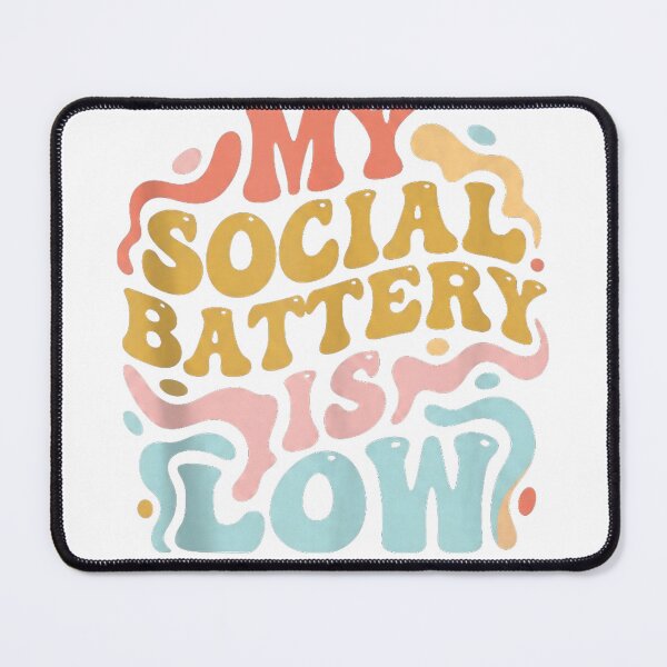 Item preview, My Social Battery is Low Funny Introvert Antisocial Humor Ar Tank Top designed and sold by RKdrawings.
