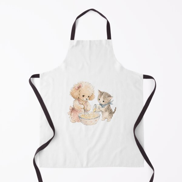 Item preview, Poodle and Kitten Baking Cake designed and sold by PharaonicArtist.