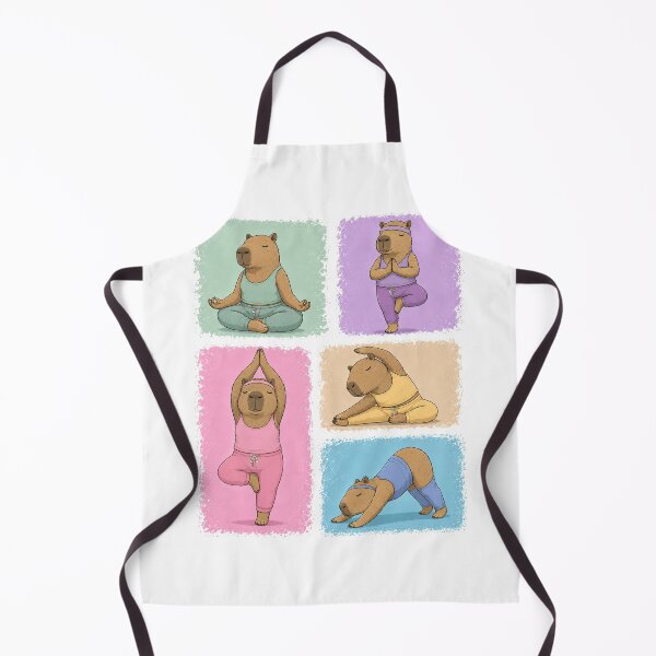 Item preview, Capybara Yoga poses Workout Sport Meditation designed and sold by QuiteOrbit.