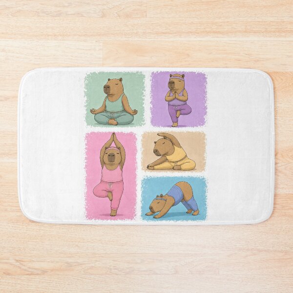 Item preview, Capybara Yoga poses Workout Sport Meditation designed and sold by QuiteOrbit.